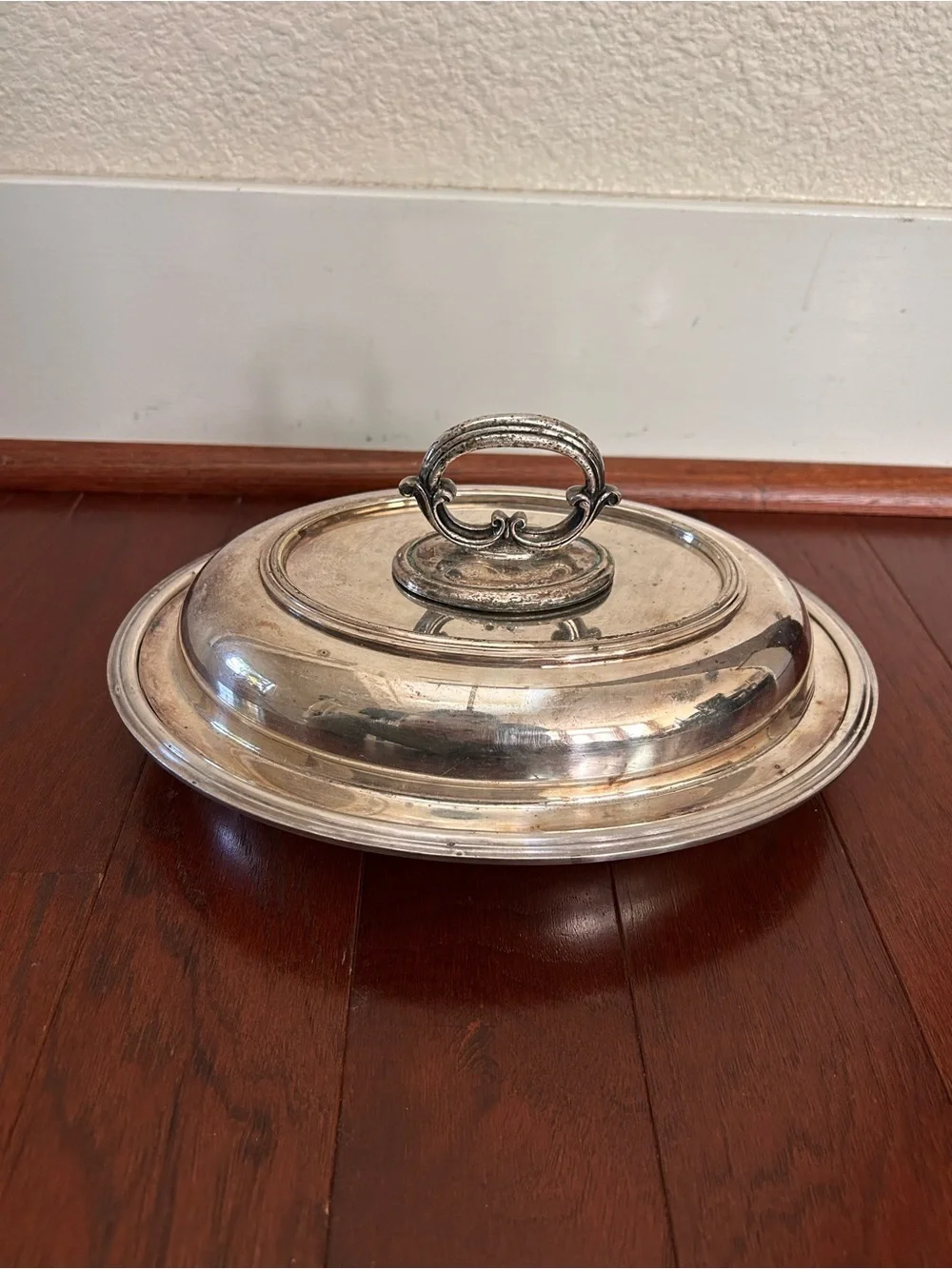 Antique English Silver-Plated Entrée Dish & Cover Dingwall Pattern by C G & Co